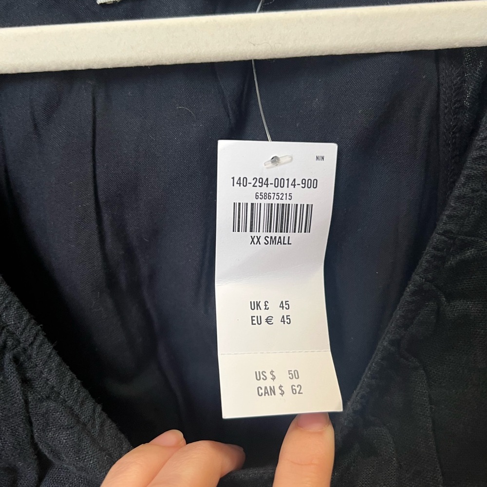 Abercrombie & Fitch Short-Sleeve Linen-Blend Babydoll Top - Picture 5 of 5